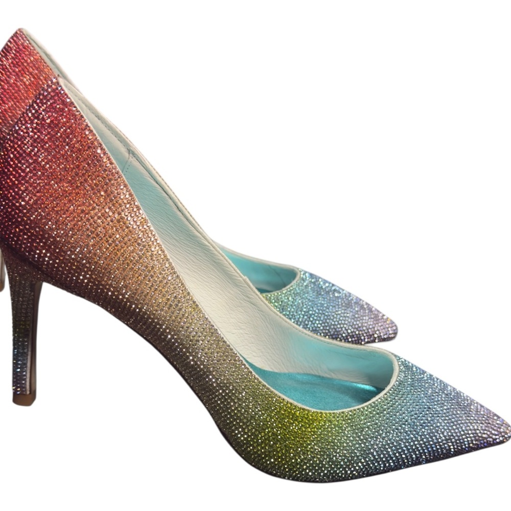 Crystal Rainbow Heels – Size 38.5 US 8.5 - Jeffrey Campbell Perla
